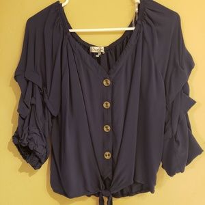 Tie front blouse